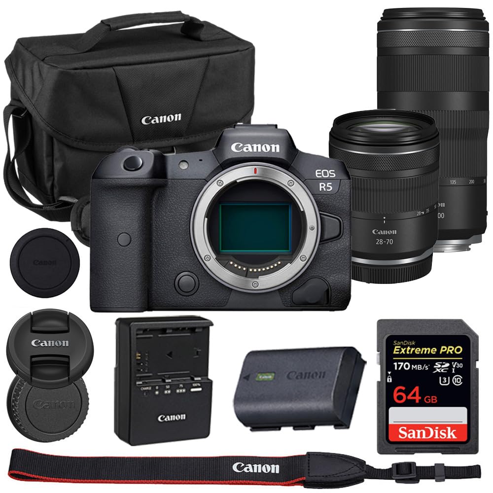 Amazon.com : Canon EOS R5 Mirrorless Camera with 28-70mm & 100